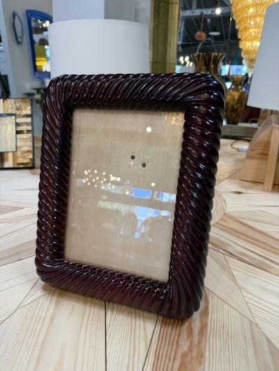 Burgundy Picture Frame Signed Antonio Scarpa