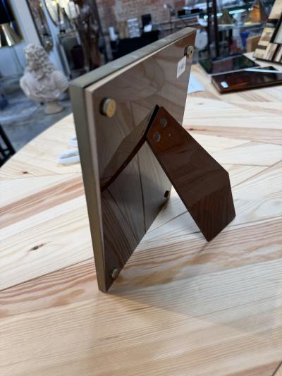 Burgundy and Brass Tabletop Picture Frame