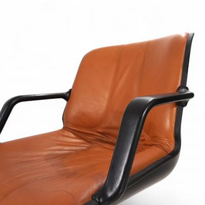 Burkhard Vogtherr Set of 2 Fr scher leather office chairs by Burkhard Vogtherr 1970