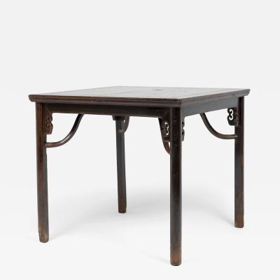 Burl Top Game Table with Cloud Spandrels