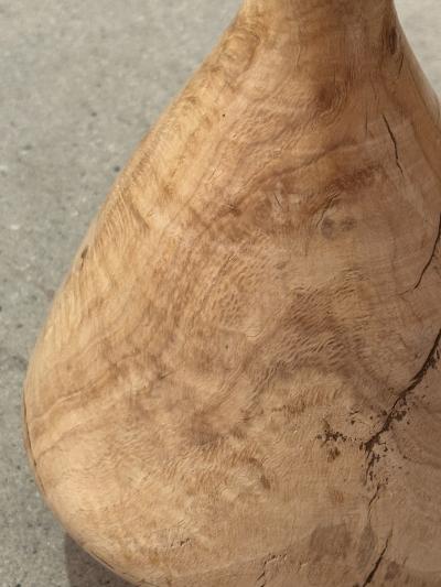 Burl Turned Wood Vase