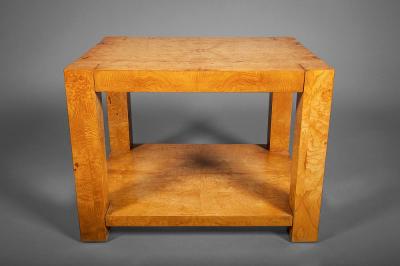Burl Veneer Side Table