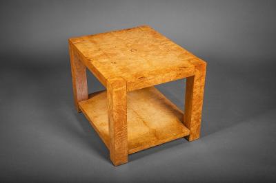 Burl Veneer Side Table