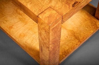 Burl Veneer Side Table