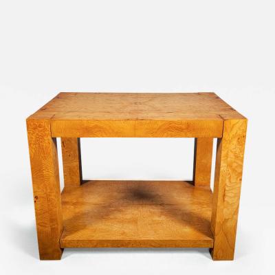 Burl Veneer Side Table