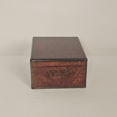 Burl Walnut Dressing Box Victorian England circa 1870