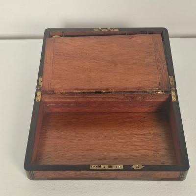 Burl Walnut Victorian English Lap Desk circa 1870