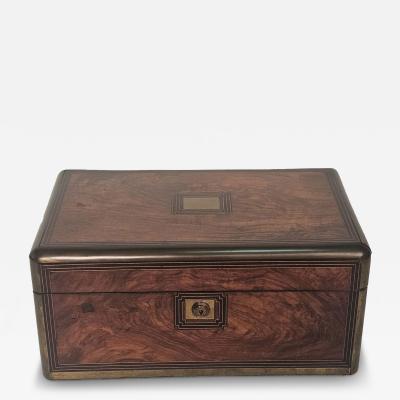 Burl Walnut Victorian English Lap Desk circa 1870