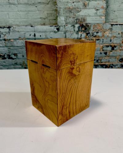 Burl Wood and Brass Small Chest 1960