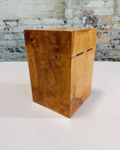 Burl Wood and Brass Small Chest 1960