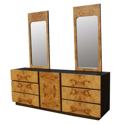 Burled Olivewood Night Stand