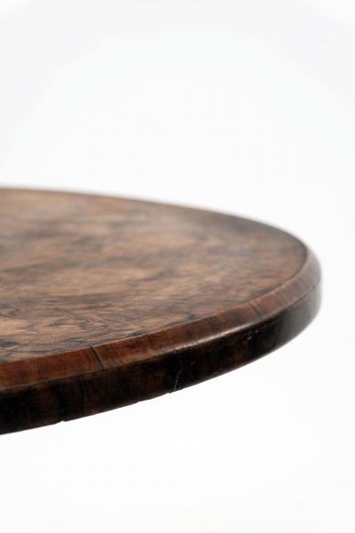 Burlwood Cricket Table upon Barleytwist Legs
