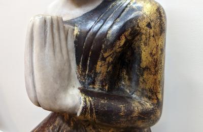 Burmese Buddhist Alabaster Statue