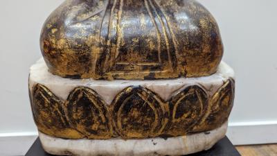 Burmese Buddhist Alabaster Statue