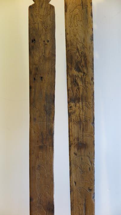 Burmese Tribal Markers Wooden Sculptures