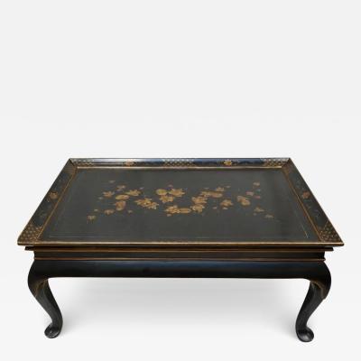 Burton Ching Black Gold Chinoisrie Coffee Cocktail Table