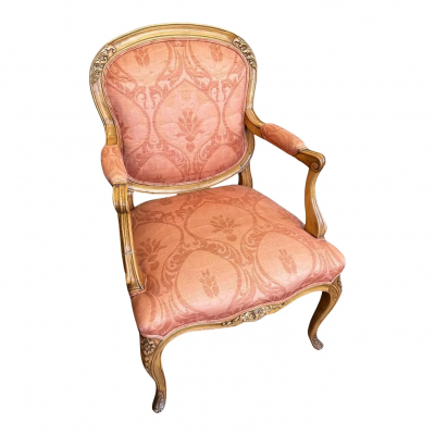 Burton Ching Louis XV Style Birch Arm Chair