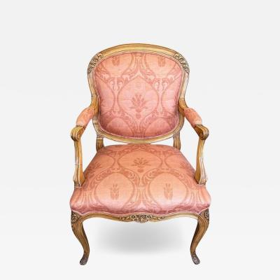 Burton Ching Louis XV Style Birch Arm Chair