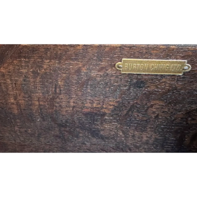 Burton Ching Louis XVI Style Black Gold Chinoiserie Commode