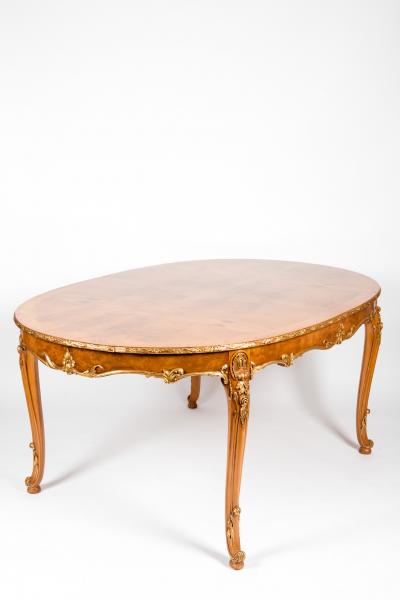 Burwood Dining Table with Gilt Design Details