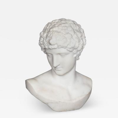 Bust of Capitoline Antinous Filli Pugi 19th Century
