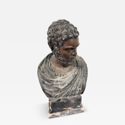 Bust of Marcus Aurelius Severus Antoninus Augustus 19th in bronze and marble