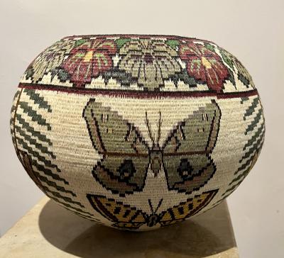 Butterfly and Flower Basket