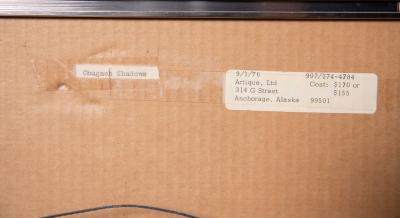 Byron Birdsall Watercolor Snow Landscape Painting Titled Chugach Shadows 1976