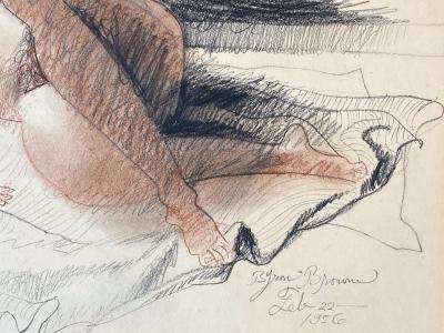 Byron Browne Female Reclining Nude 
