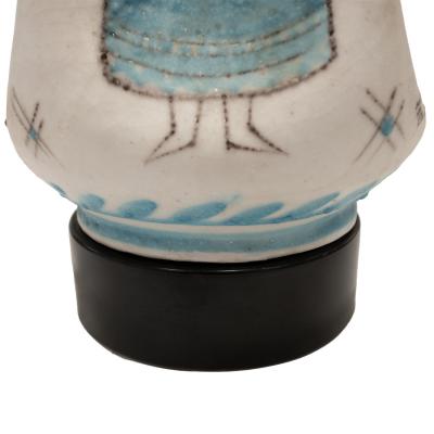 C A S Ceramiche Artistica Solimene Vietri Chic Italian Ceramic Table Lamp with Beautiful Colors and Glazes 1950s