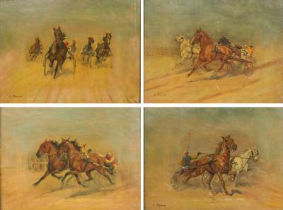 C Bauex Art Moderne Trotters Paintings