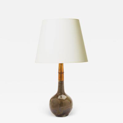 C F Ludvigsen Exquisite Table Lamp by C E Ludwigsen for Royal Copenhagen