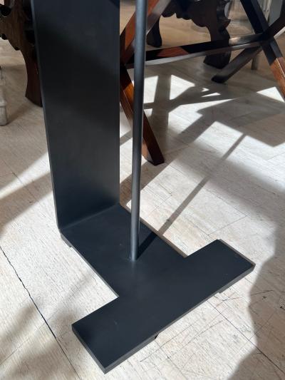 C Form Steel Marble Drinks Table