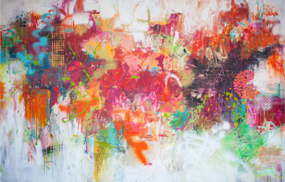 CAROLINA ALOTUS Colorful morning Abstract painting 2021