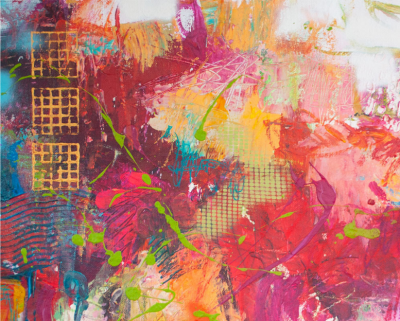 CAROLINA ALOTUS Colorful morning Abstract painting 2021