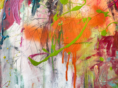 CAROLINA ALOTUS Colorful morning Abstract painting 2021