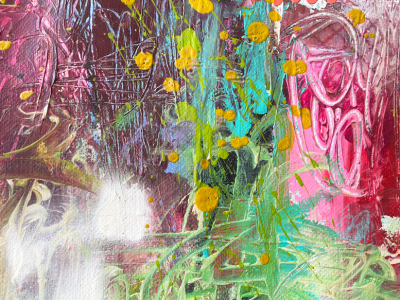 CAROLINA ALOTUS Colorful morning Abstract painting 2021