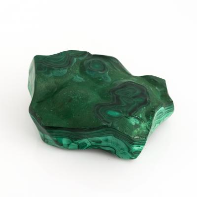CARVE STONE BOWL MADE FROM A SINGLE PIECE OF MALACHITE 