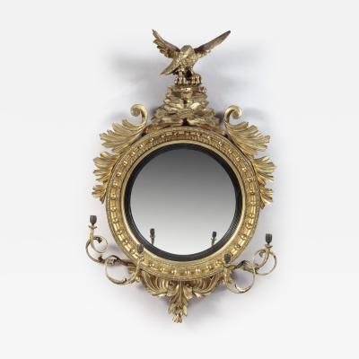 CARVED AND GILT GIRANDOLE LOOKING GLASS