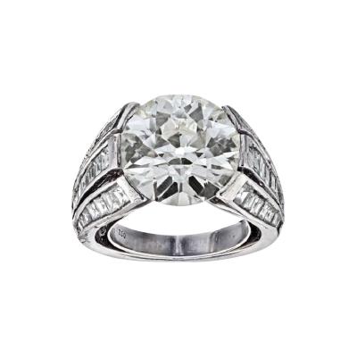 CARVIN FRENCH 5 CARAT OLD EUROPEAN CUT DIAMOND M VS2 GIA RING