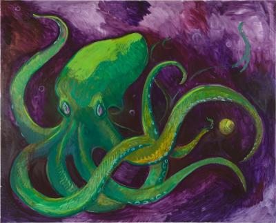 CHARLES HASCO T Large Green Octopus