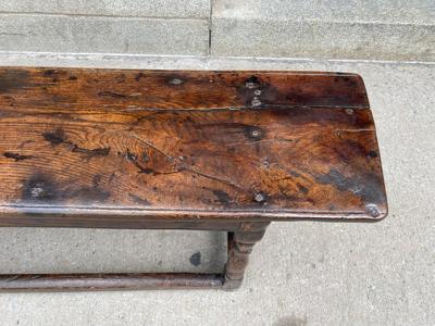 CHARLES II PERIOD OAK LONG BENCH