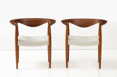 CHARLES VANDENHOVE PAIR OF WALNUT CHAIRS BY CHARLES VANDENHOVE