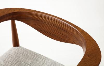 CHARLES VANDENHOVE Pair of WALNUT armchair by Charles Vandenhove