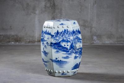 CHINESE BLUE WHITE GARDEN SEAT