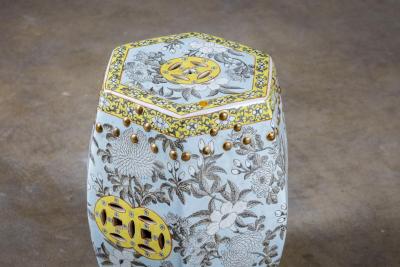 CHINESE POLYCHROME GARDEN STOOL