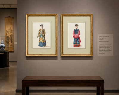 CHINESE SCHOOL 18TH 19TH CENTURY A PAIR OF CHINESE COURT FIGURES 