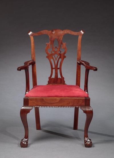 CHIPPENDALE ARM CHAIR