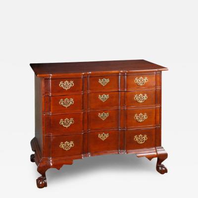 CHIPPENDALE BLOCK FRONT CHEST OF DRAWERS