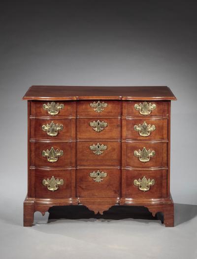 CHIPPENDALE BLOCKFRONT CHEST OF DRAWERS